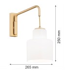 Argon DIUNA kinkiet 1 pł. 1x15W (max) opal złoty 8371 Argon DIUNA kinkiet 1 pł. 1x15W (max) opal złoty 8371