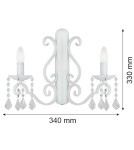 Argon DIADEMA kinkiet 2 pł. 2x7W (max) biały 7183 Argon DIADEMA kinkiet 2 pł. 2x7W (max) biały 7183