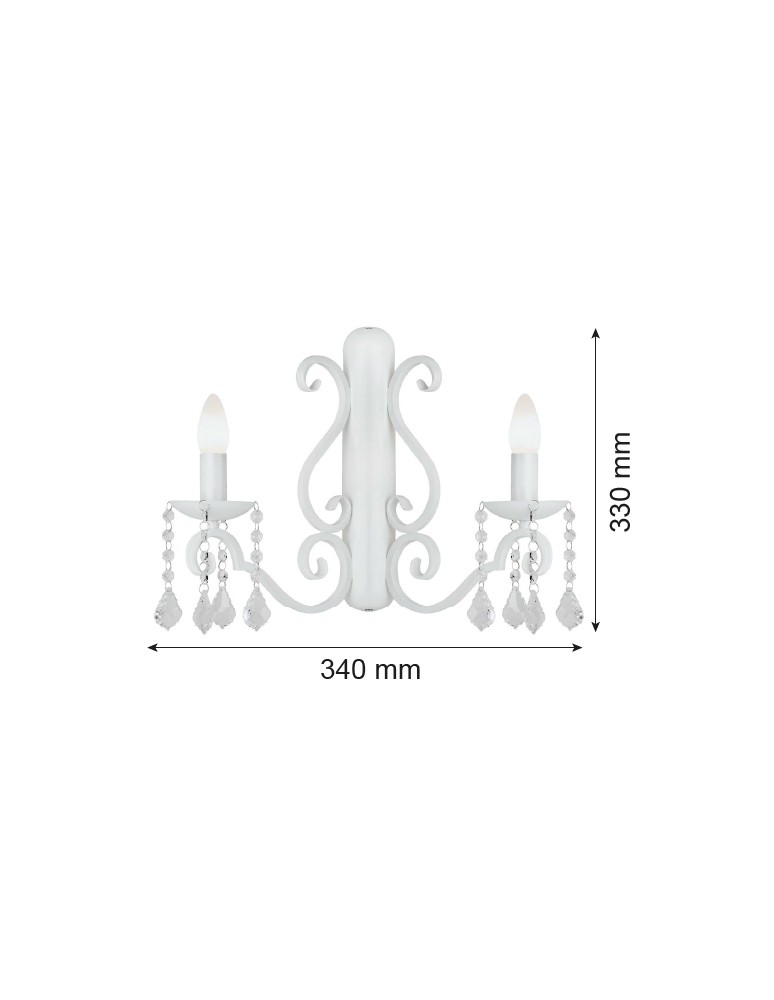 Argon DIADEMA kinkiet 2 pł. 2x7W (max) biały 7183 Argon DIADEMA kinkiet 2 pł. 2x7W (max) biały 7183