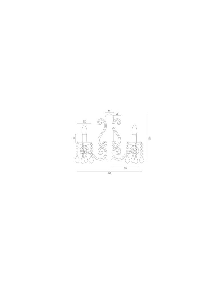 Argon DIADEMA kinkiet 2 pł. 2x7W (max) biały 7183 Argon DIADEMA kinkiet 2 pł. 2x7W (max) biały 7183