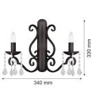 Argon DIADEMA kinkiet 2 pł. 2x7W (max) czarny 7184 Argon DIADEMA kinkiet 2 pł. 2x7W (max) czarny 7184
