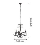 Argon DIADEMA żyrandol 3 pł. 3x7W (max) czarny 6272 Argon DIADEMA żyrandol 3 pł. 3x7W (max) czarny 6272