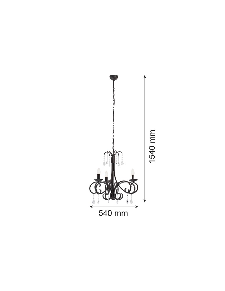 Argon DIADEMA żyrandol 3 pł. 3x7W (max) czarny 6272 Argon DIADEMA żyrandol 3 pł. 3x7W (max) czarny 6272