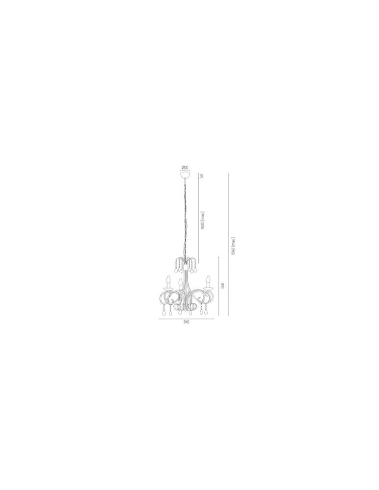 Argon DIADEMA żyrandol 3 pł. 3x7W (max) czarny 6272 Argon DIADEMA żyrandol 3 pł. 3x7W (max) czarny 6272
