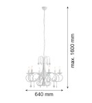 Argon DIADEMA żyrandol 6 pł. 6x7W (max) biały 2561 Argon DIADEMA żyrandol 6 pł. 6x7W (max) biały 2561