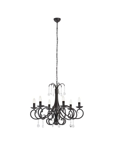 Argon DIADEMA żyrandol 6 pł. 6x7W (max) czarny 2562
