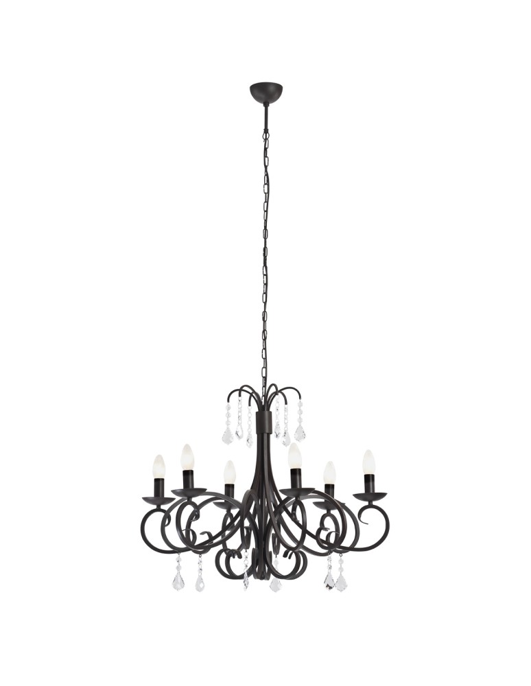Argon DIADEMA żyrandol 6 pł. 6x7W (max) czarny 2562 Argon DIADEMA żyrandol 6 pł. 6x7W (max) czarny 2562