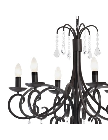 Argon DIADEMA żyrandol 6 pł. 6x7W (max) czarny 2562 - product 2