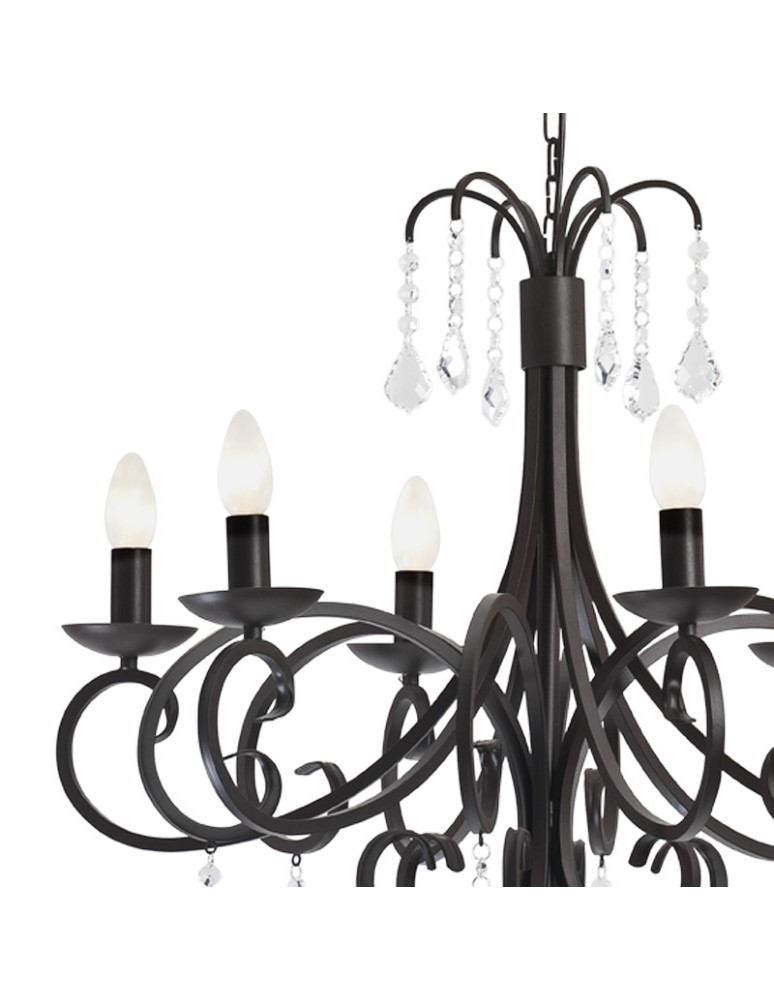 Argon DIADEMA żyrandol 6 pł. 6x7W (max) czarny 2562 Argon DIADEMA żyrandol 6 pł. 6x7W (max) czarny 2562