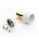 Argon DORIA kinkiet 1 pł. 1x15W (max) biały struktura mosiądz 4264 Argon DORIA kinkiet 1 pł. 1x15W (max) biały struktura mosiądz 4264