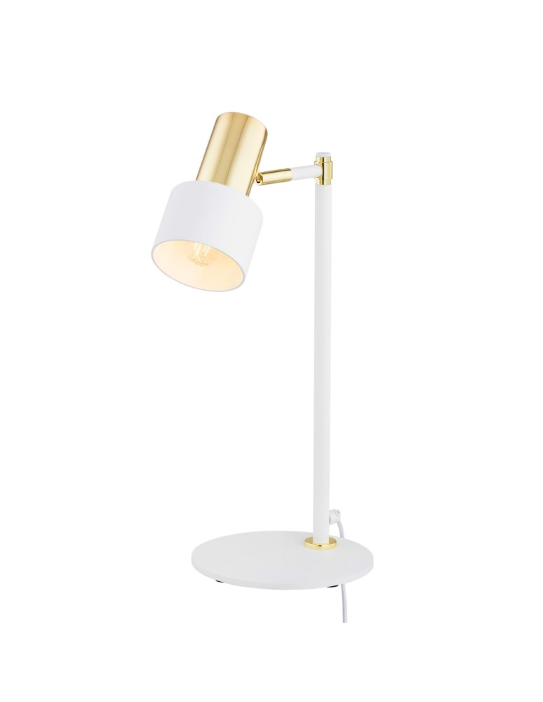 Argon DORIA lampa biurkowa 1 pł. 1x15W (max) biały struktura mosiądz 4256 Argon DORIA lampa biurkowa 1 pł. 1x15W (max) biały struktura mosiądz 4256