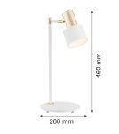 Argon DORIA lampa biurkowa 1 pł. 1x15W (max) biały struktura mosiądz 4256 Argon DORIA lampa biurkowa 1 pł. 1x15W (max) biały struktura mosiądz 4256