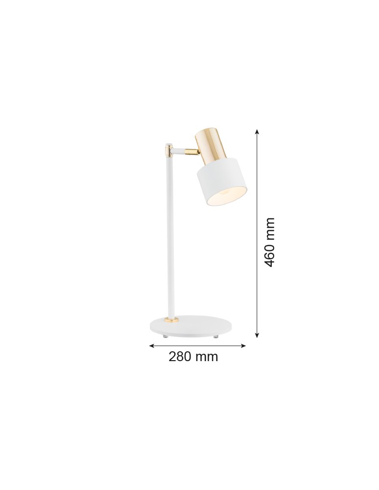 Argon DORIA lampa biurkowa 1 pł. 1x15W (max) biały struktura mosiądz 4256 Argon DORIA lampa biurkowa 1 pł. 1x15W (max) biały struktura mosiądz 4256