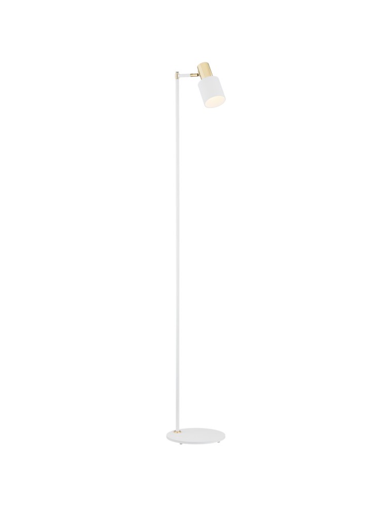 Argon DORIA lampa podłogowa 1 pł. 1x15W (max) biały struktura mosiądz 4258
