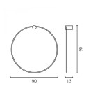 Kinkiety - RAMKO Echo Koło Kinkiet 90 LED 67945 - product 3