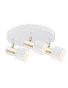 Argon DORIA plafon 3 pł. 3x15W (max) biały struktura mosiądz 6008