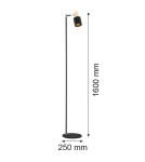Lampy podłogowe do czytania - Argon DORIA lampa podłogowa 1 pł. 1x15W (max) czarny struktura elementy mosiądzowane 4259 - product 3