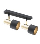 Argon DORIA plafon 2 pł. 2x15W (max) czarny struktura mosiądz 925 Argon DORIA plafon 2 pł. 2x15W (max) czarny struktura mosiądz 925