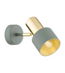 Argon DORIA kinkiet 1 pł. 1x15W (max) szałwia struktura elementy mosiądzowane 4315 Argon DORIA kinkiet 1 pł. 1x15W (max) szałwia struktura elementy mosiądzowane 4315