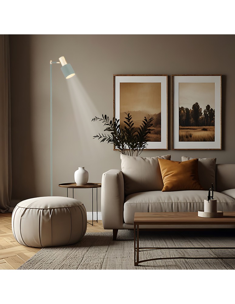 Argon DORIA lampa podłogowa 1 pł. 1x15W (max) szałwia struktura elementy mosiądzowane 4271 Argon DORIA lampa podłogowa 1 pł. 1x15W (max) szałwia struktura elementy mosiądzowane 4271
