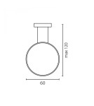 Lampy wiszące okręgi - RAMKO Echo Vertical Żyrandol 60 LED 67950 - produkt 5