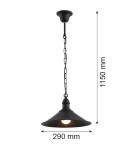 Lampy wiszące industrialne - Argon ERBA lampa wisząca 1 pł. 1x15W (max) czarny mat 631 - product 3
