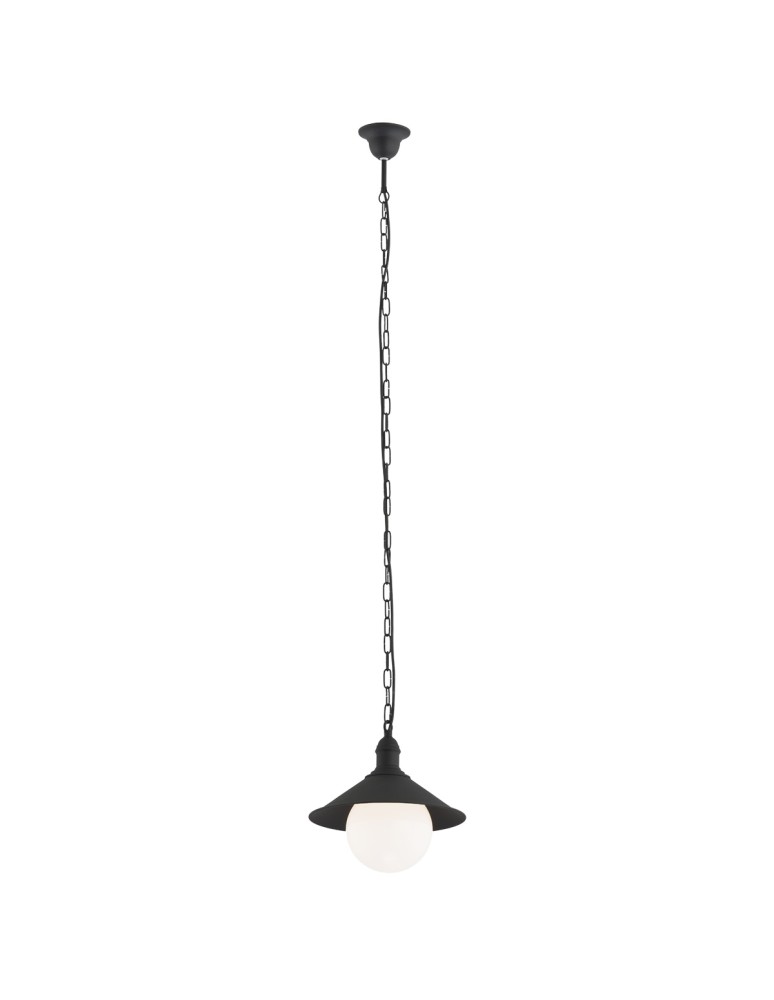 Argon ERBA BIS lampa wisząca 1 pł. 1x15W (max) czarny struktura IP44 3285