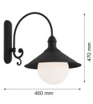 Argon ERBA BIS kinkiet 1 pł. 1x15W (max) czarny struktura IP44 3286 Argon ERBA BIS kinkiet 1 pł. 1x15W (max) czarny struktura IP44 3286