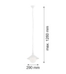 Argon ERBA BIS lampa wisząca 1 pł. 1x15W (max) biały struktura IP44 3296 Argon ERBA BIS lampa wisząca 1 pł. 1x15W (max) biały struktura IP44 3296