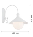 Argon ERBA BIS kinkiet 1 pł. 1x15W (max) biały struktura IP44 3297 Argon ERBA BIS kinkiet 1 pł. 1x15W (max) biały struktura IP44 3297