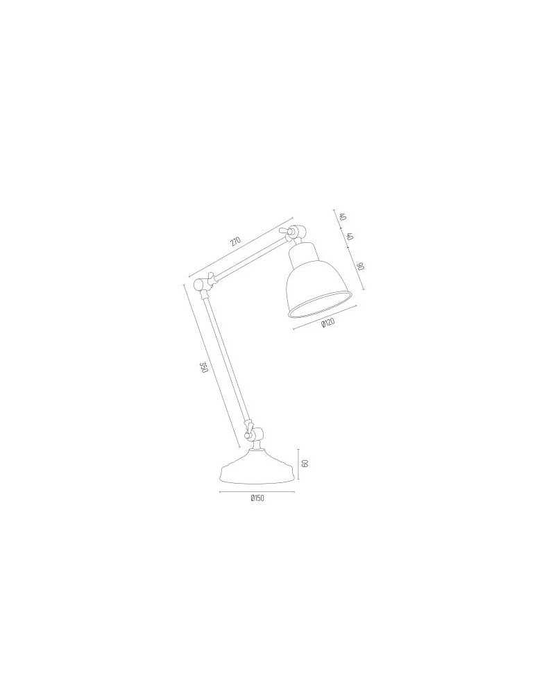 Argon EUFRAT lampa biurkowa 1 pł. 1x15W (max) czarny struktura 3197 Argon EUFRAT lampa biurkowa 1 pł. 1x15W (max) czarny struktura 3197