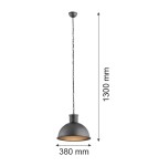 Lampy wiszące industrialne - Argon EUFRAT lampa wisząca 1 pł. 1x15W (max) antracyt struktura 3192 - product 2