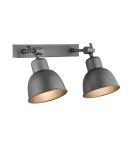 Kinkiety loftowe - industrialne - Argon EUFRAT kinkiet 2 pł. 2x15W (max) antracyt struktura 677 - product 1