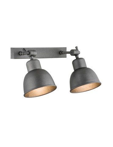 Argon EUFRAT kinkiet 2 pł. 2x15W (max) antracyt struktura 677