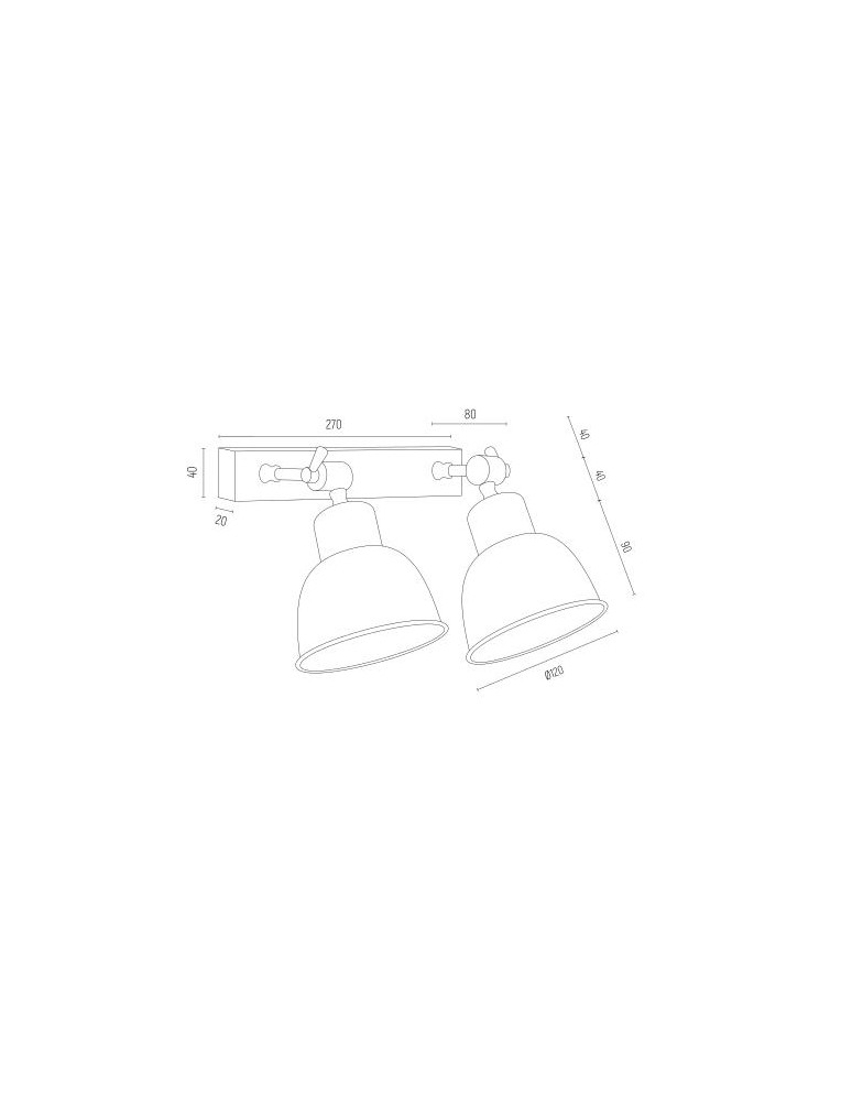 Kinkiety loftowe - industrialne - Argon EUFRAT kinkiet 2 pł. 2x15W (max) antracyt struktura 677 - product kolory-swiatla.pl 3