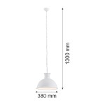 Lampy wiszące industrialne - Argon EUFRAT lampa wisząca 1 pł. 1x15W (max) biały struktura 3193 - product 2