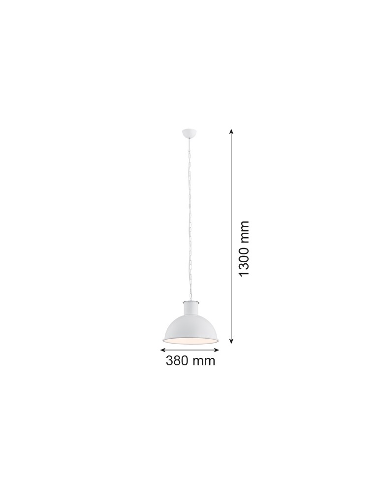 Lampy wiszące industrialne - Argon EUFRAT lampa wisząca 1 pł. 1x15W (max) biały struktura 3193 - product kolory-swiatla.pl 2