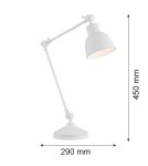 Argon EUFRAT lampa biurkowa 1 pł. 1x15W (max) biały struktura 3194 Argon EUFRAT lampa biurkowa 1 pł. 1x15W (max) biały struktura 3194