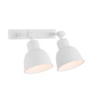 Kinkiety loftowe - industrialne - Argon EUFRAT kinkiet 2 pł. 2x15W (max) biały struktura 676 - product 1