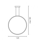 Lampy wiszące okręgi - RAMKO Echo Vertical Żyrandol 120 LED 67952 - produkt 6