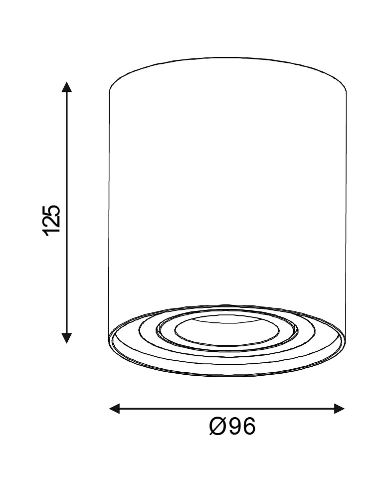 Lucide TUBE Spot Biały Okrągły 1xGU10 22952/01/31 Sufitowa