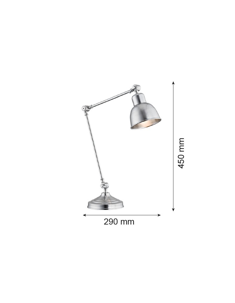 Argon EUFRAT lampa biurkowa 1 pł. 1x15W (max) chrom szczotkowany 3196 Argon EUFRAT lampa biurkowa 1 pł. 1x15W (max) chrom szczotkowany 3196