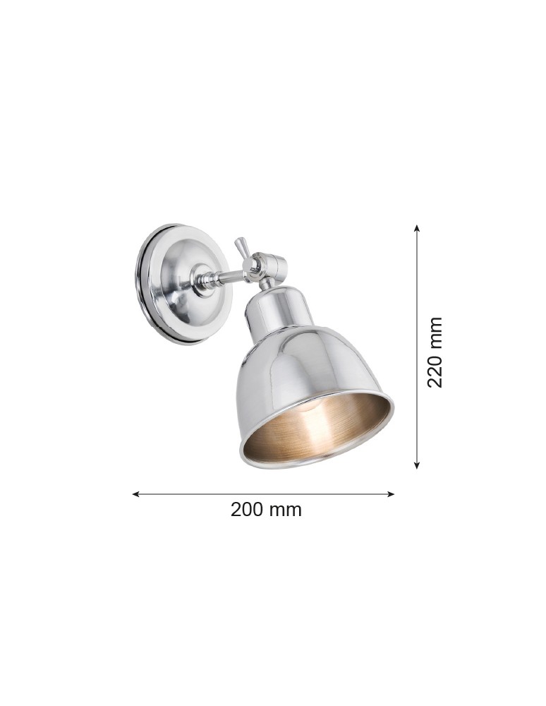 Argon EUFRAT kinkiet 1 pł. 1x15W (max) chrom szczotkowany 3172