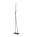 Lampy podłogowe kule - Argon FARON lampa podłogowa 2 pł. 2x6W (max) opal mat czarny struktura 893 - product 1