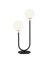 Argon FERRONE lampa stołowa 2 pł. 2x7W (max) opal mat czarny struktura 7072