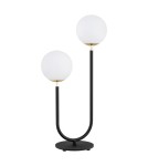 Lampy stołowe - Argon FERRONE lampa stołowa 2 pł. 2x7W (max) opal mat czarny struktura 7072 - product 3