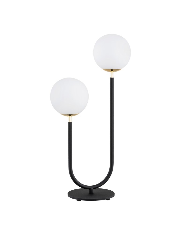 Argon FERRONE lampa stołowa 2 pł. 2x7W (max) opal mat czarny struktura 7072