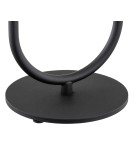 Lampy stołowe - Argon FERRONE lampa stołowa 2 pł. 2x7W (max) opal mat czarny struktura 7072 - product 5
