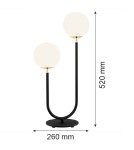Lampy stołowe - Argon FERRONE lampa stołowa 2 pł. 2x7W (max) opal mat czarny struktura 7072 - product 6
