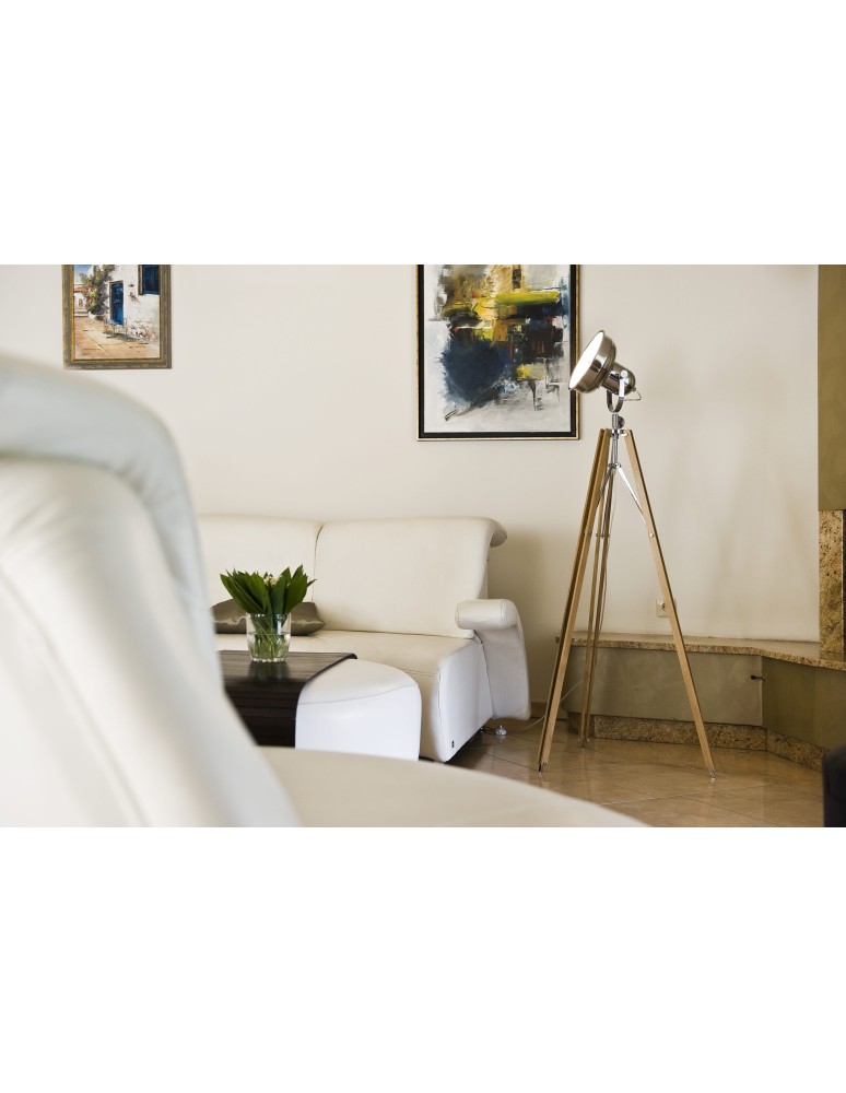 Argon FOTO NEW lampa podłogowa 1 pł. 1x22.5W naturalne drewno klosz chromowany metal 3354 Argon FOTO NEW lampa podłogowa 1 pł. 1x22.5W naturalne drewno klosz chromowany metal 3354
